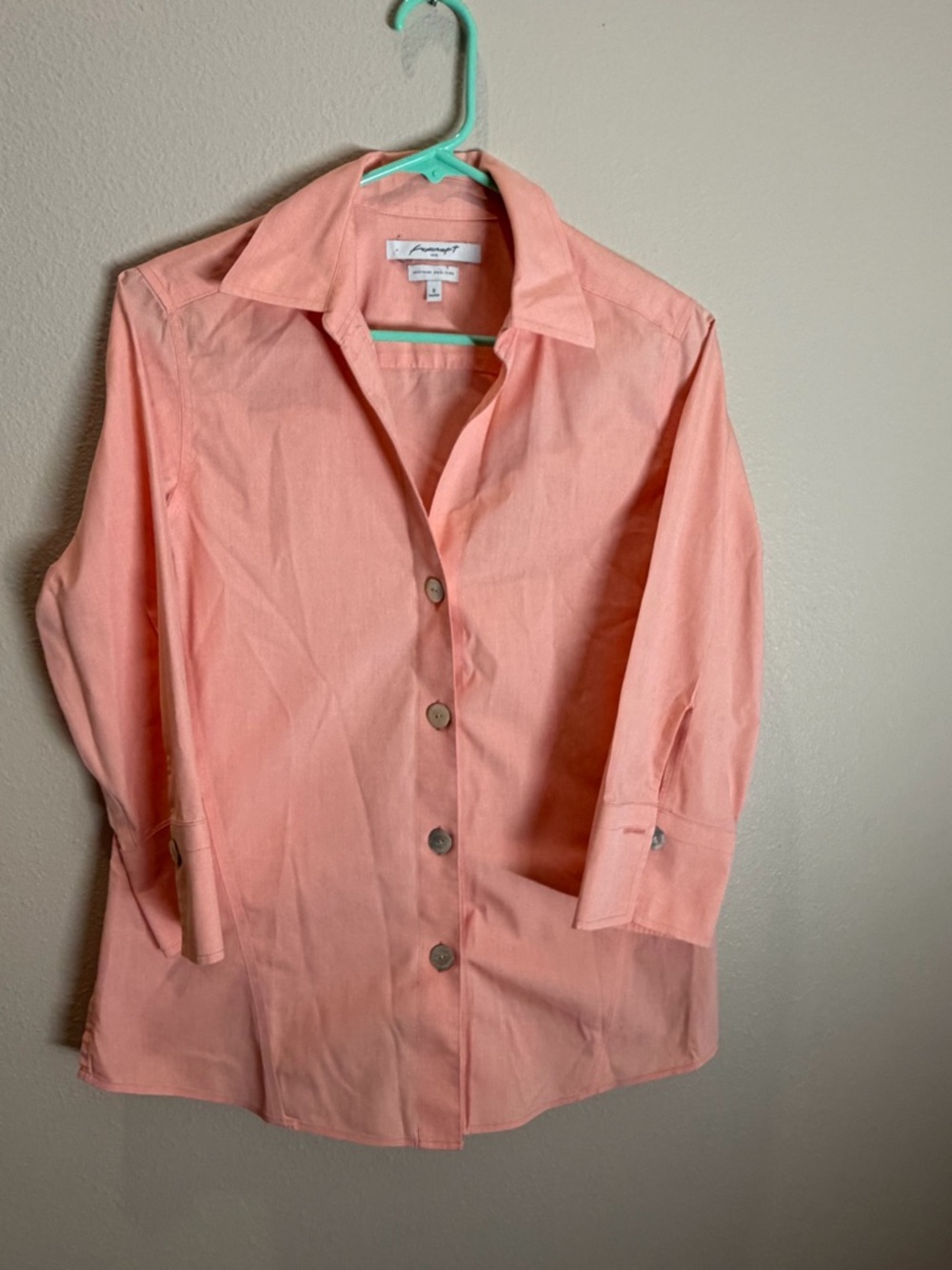 Foxcroft Coral Button-Down Shirt